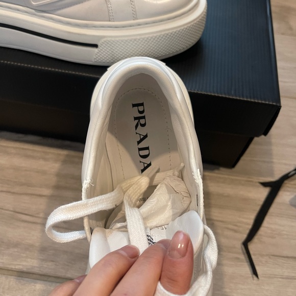 Prada Sneakers only worn 3 times. Comes with box dust bag and authenticity card. - Picture 3 of 7